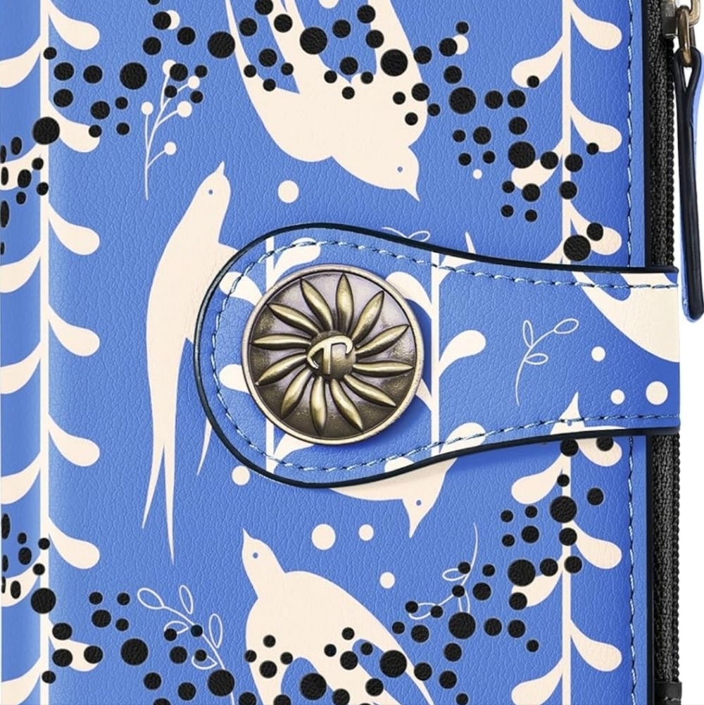 Blue Patterned Women's Wallet - Picture 7 of 7